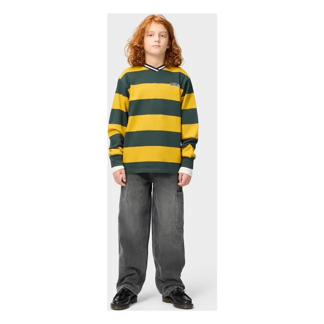 T-Shirt Relzo Gestreift Bio-Baumwolle | Gelb