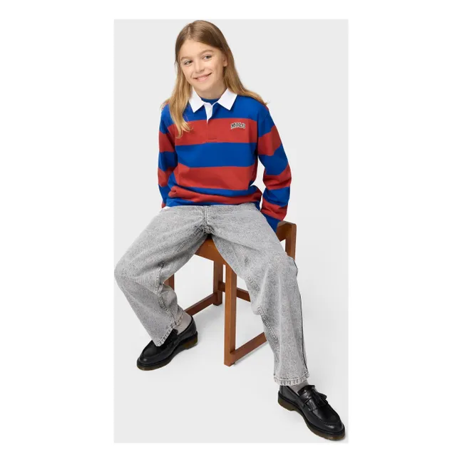 Polo Relz Gestreift Bio-Baumwolle | Blau