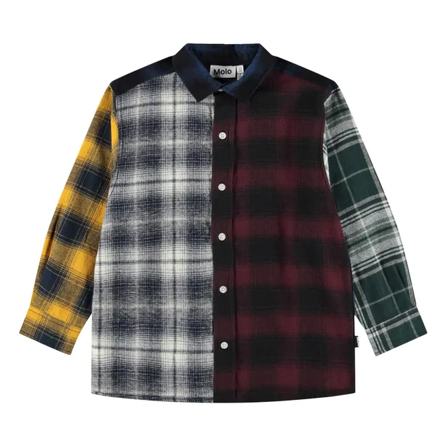 Chemise Remon Carreaux Coton Bio | Noir