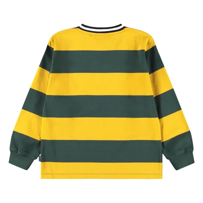 T-shirt Relzo Rayé Coton Bio | Jaune