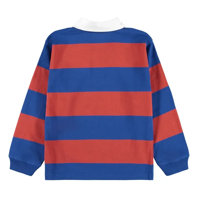 Polo Relz Rayé Coton Bio | Bleu