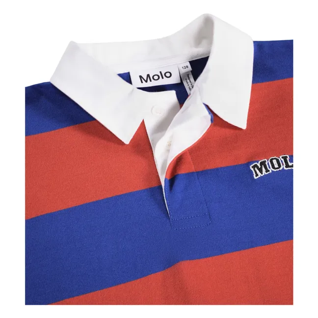 Polo Relz Gestreift Bio-Baumwolle | Blau