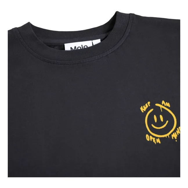 T-shirt Railey Smiley Open Mind Coton Bio | Noir