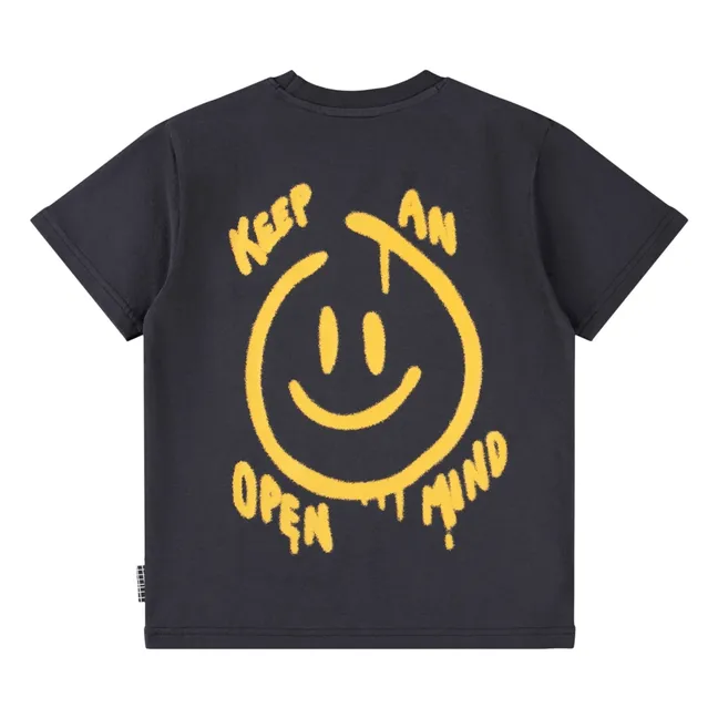 T-shirt Railey Smiley Open Mind Coton Bio | Noir