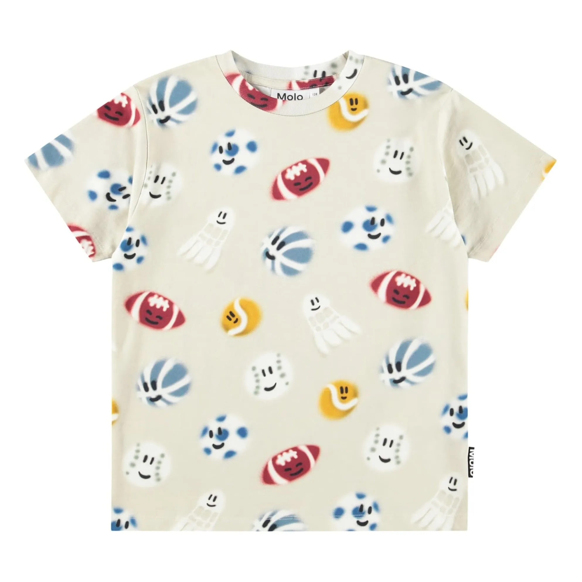 Molo Cream Riley Balloons Organic Cotton T-Shirt