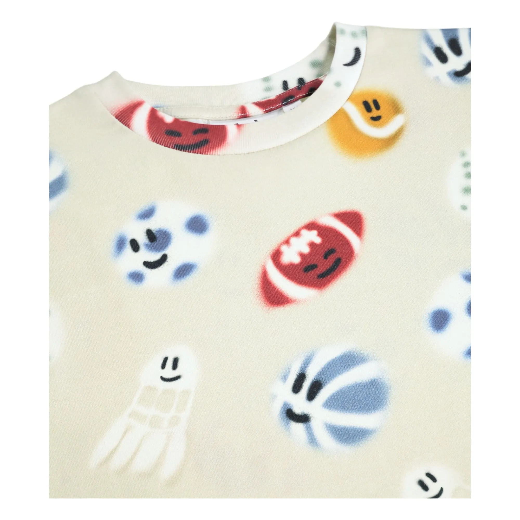 T-shirt Riley Ballons Coton Bio | Crème- Image produit n°2