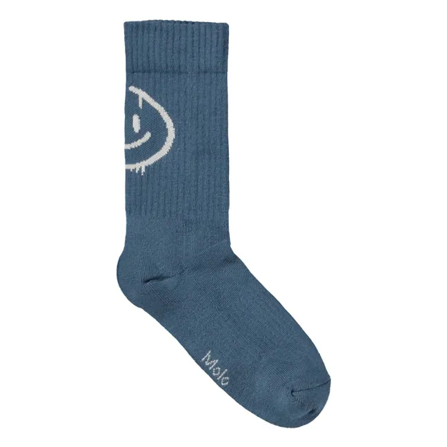 Lot de 2 Paires de Chaussettes Norman Smiley | Bleu