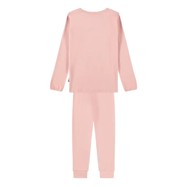 Pijama de algodón orgánico Lue Smiley | Rosa empolvado