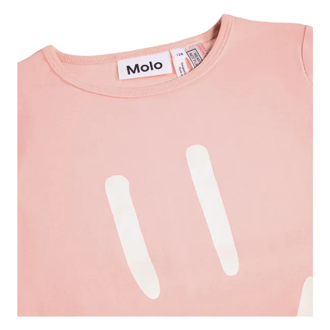 Pijama de algodón orgánico Lue Smiley | Rosa empolvado