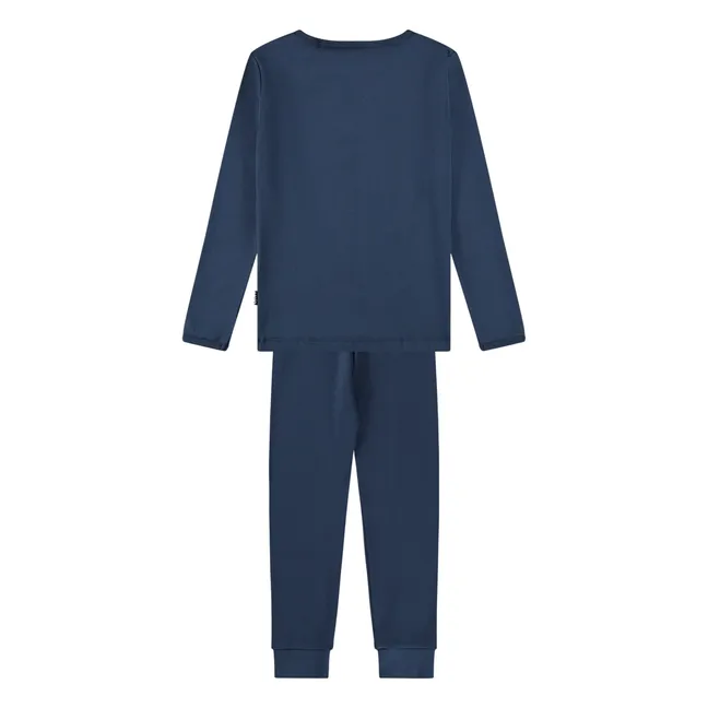 Pijama de algodón orgánico Lue Smiley | Azul Marino