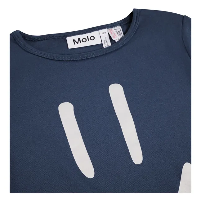 Pijama de algodón orgánico Lue Smiley | Azul Marino