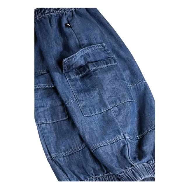 Pantalon Cargo Sae Coton Bio | Bleu