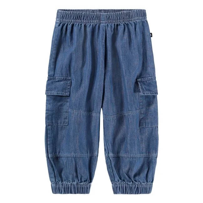 Pantalon Cargo Sae Coton Bio | Bleu