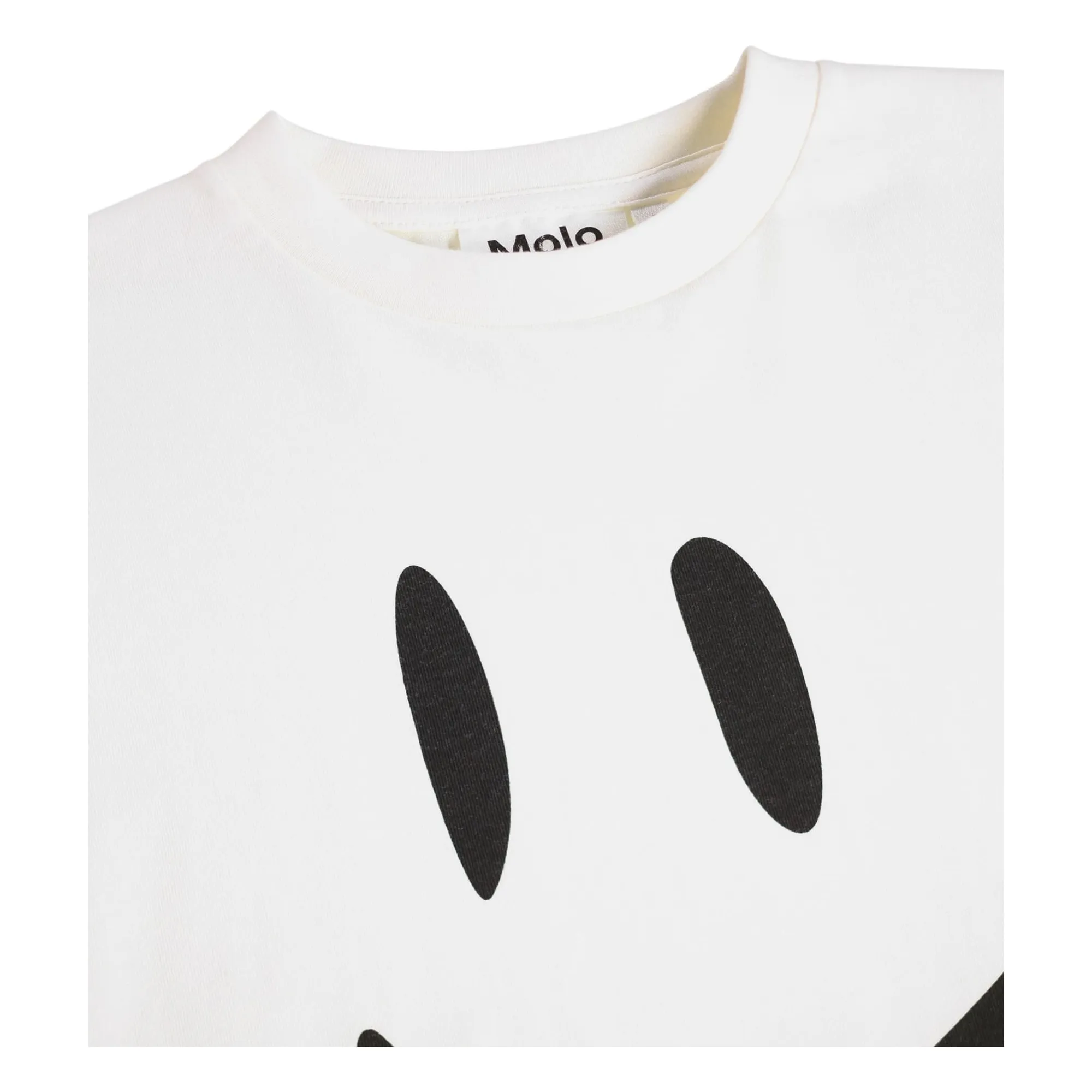 T-shirt Roxo Smiley Coton Bio | Blanc- Image produit n°1