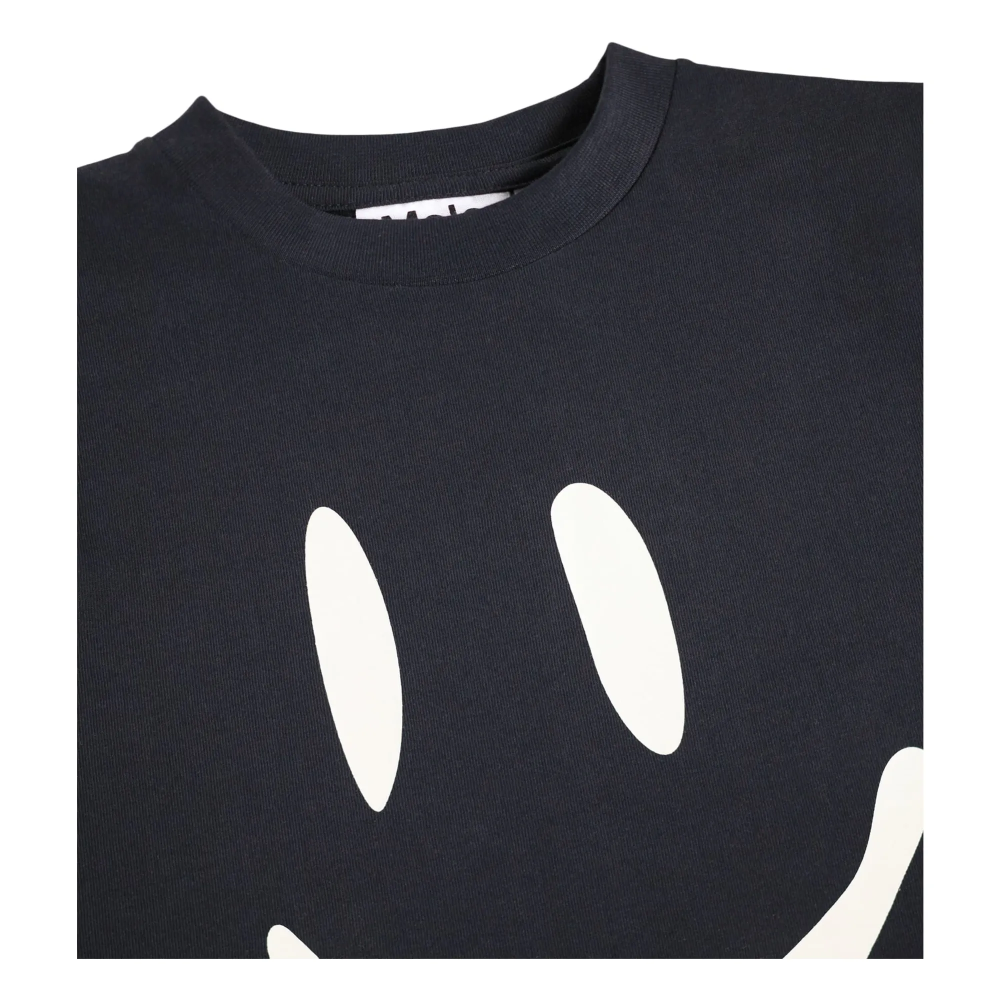 T-shirt Roxo Smiley Coton Bio | Noir- Image produit n°1