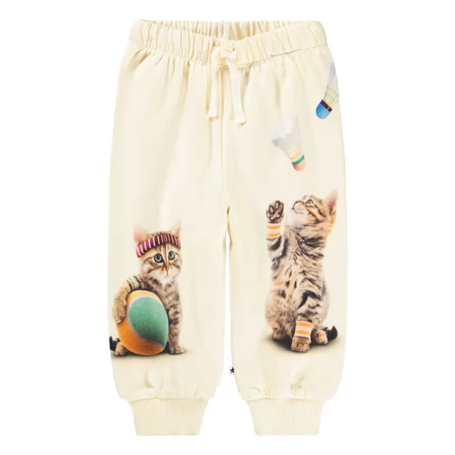 Jogger Simeon Cats Organic Cotton | White