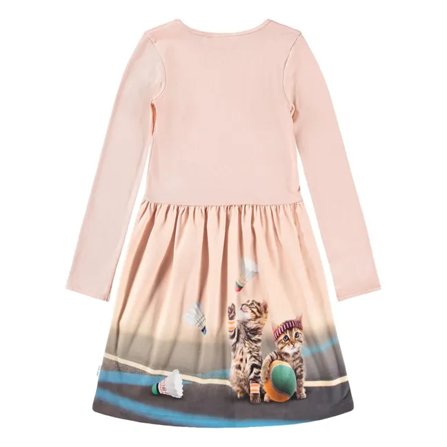 Credence Organic Cotton Cats Dress | Powder pink