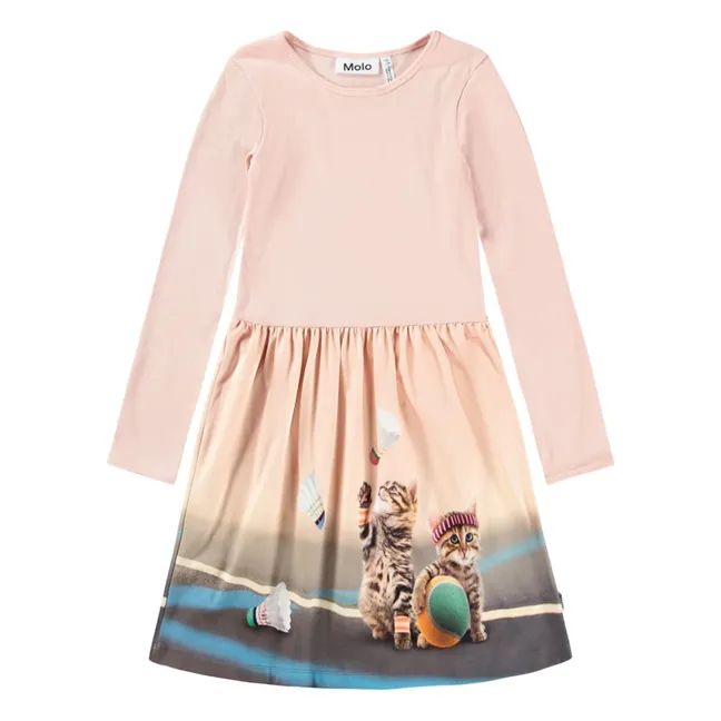 Robe Credence Chats Coton Bio | Rose poudré