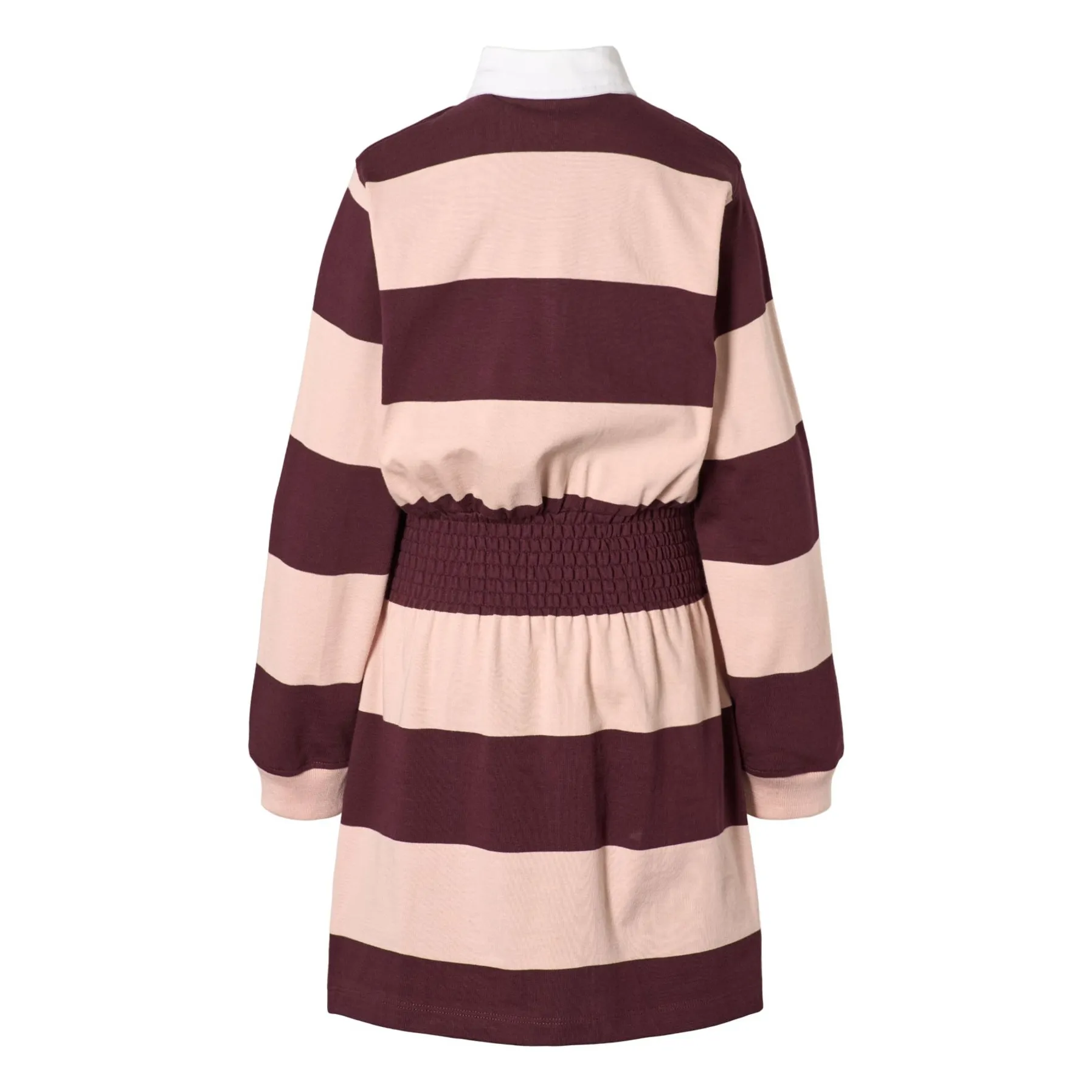 Robe Polo Carlott Rayée Coton Bio | Marron- Image produit n°5