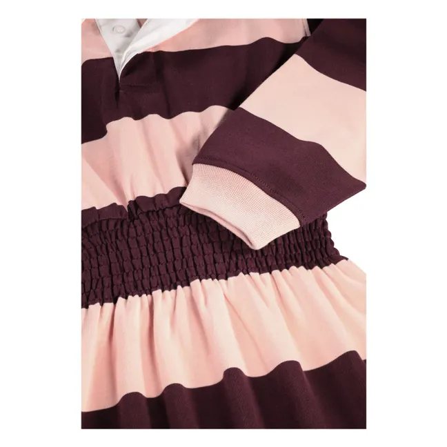 Polokleid Carlott Gestreift Bio-Baumwolle | Braun