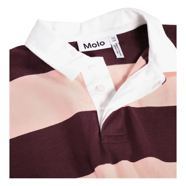 Polokleid Carlott Gestreift Bio-Baumwolle | Braun