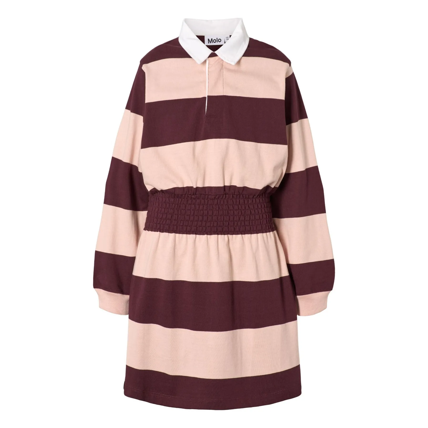 Robe Polo Carlott Rayée Coton Bio | Marron- Image produit n°0