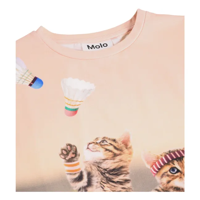 Camiseta Ragnhilde Gatos Algodón orgánico | Rosa Pálido