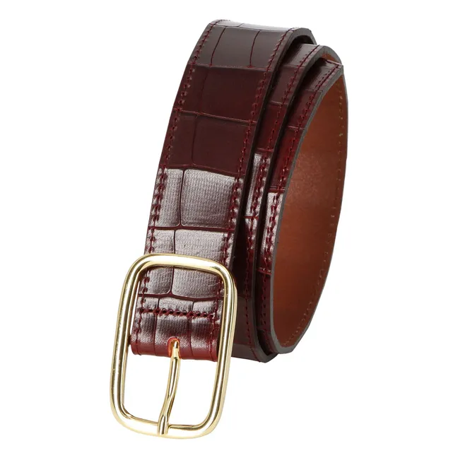 Ceinture La Sabin Croco | Rouge cerise