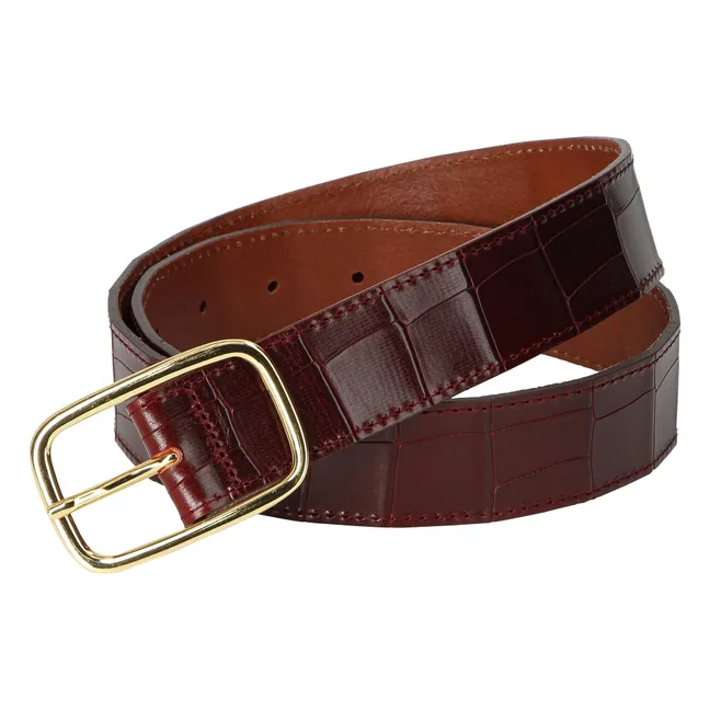 Ceinture La Sabin Croco | Rouge cerise