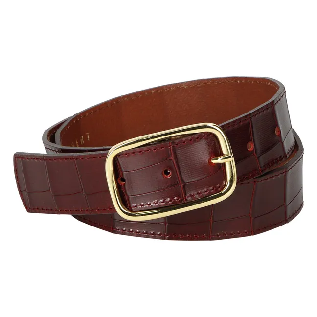 Ceinture La Sabin Croco | Rouge cerise