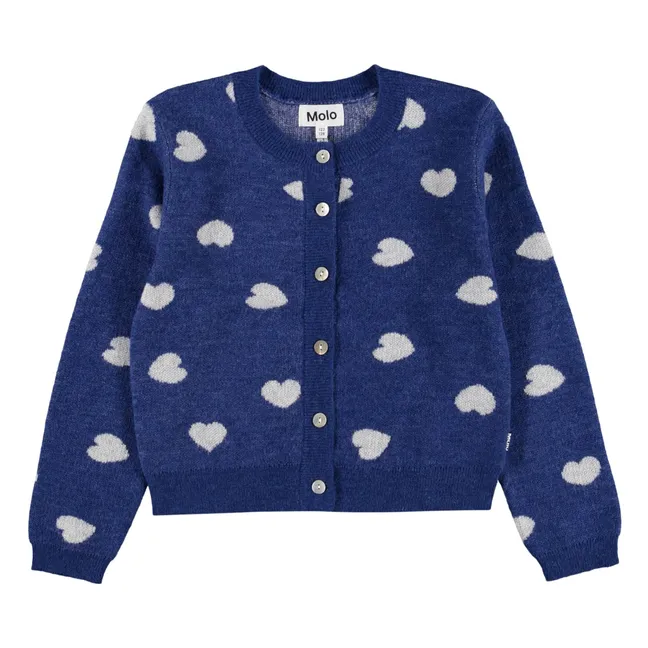 Gilet Ginny Cœurs  | Bleu marine