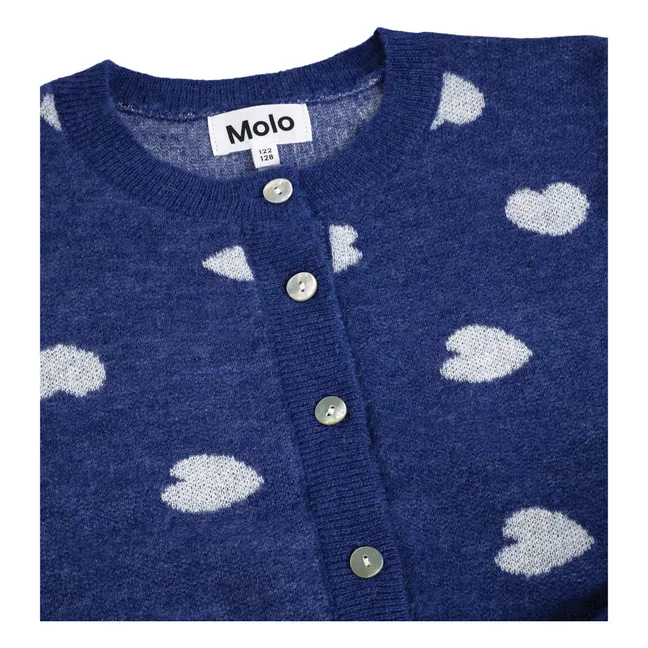 Gilet Ginny Cœurs  | Bleu marine