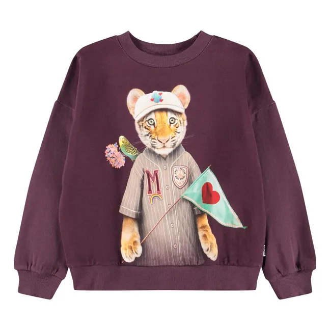 Pull Maxi Tigre Coton Bio | Bordeaux