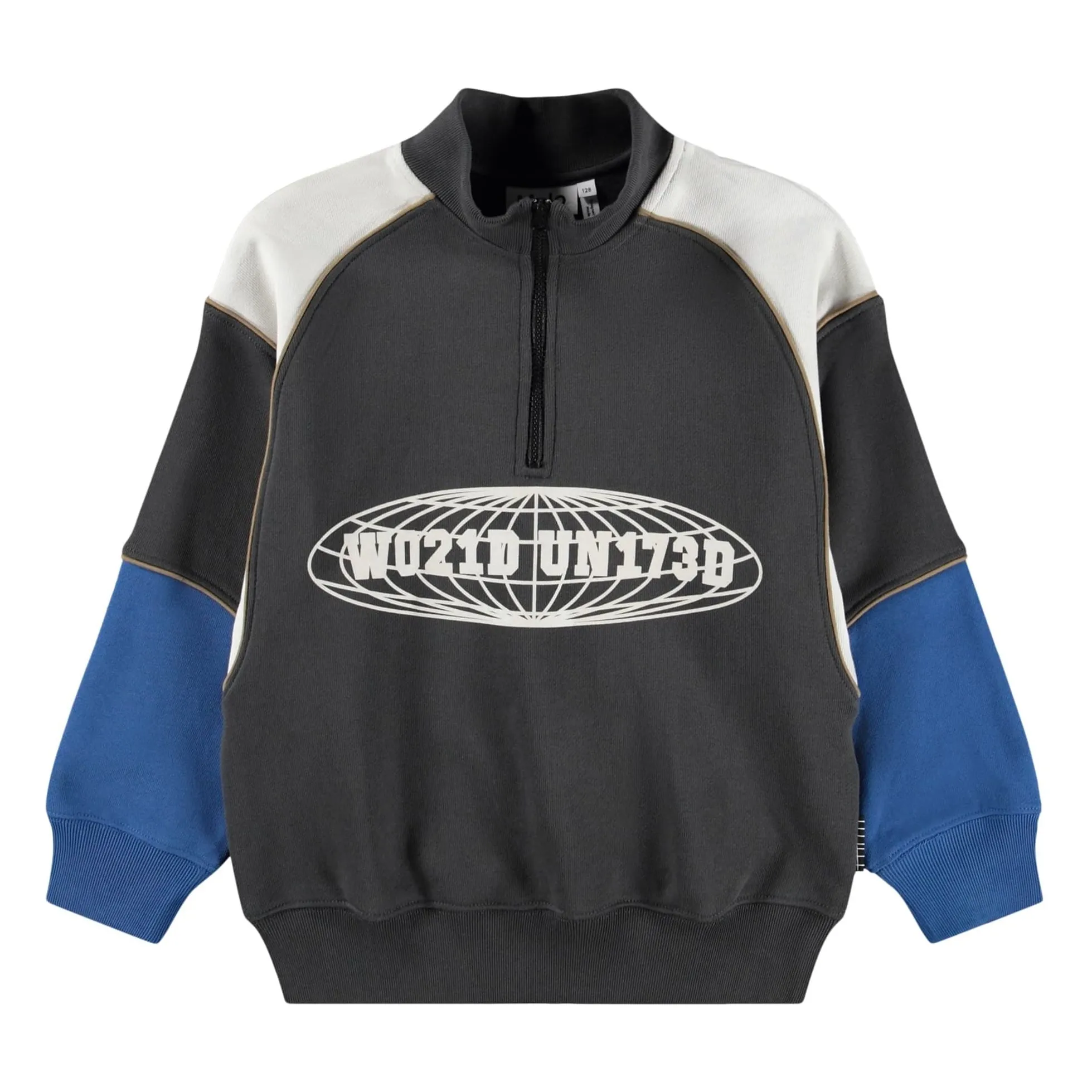 Molo Black Marty Organic Cotton Zip-Up Sweatshirt