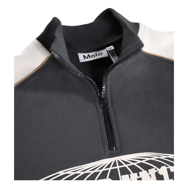 Sweat Zippé Marty Coton Bio | Noir