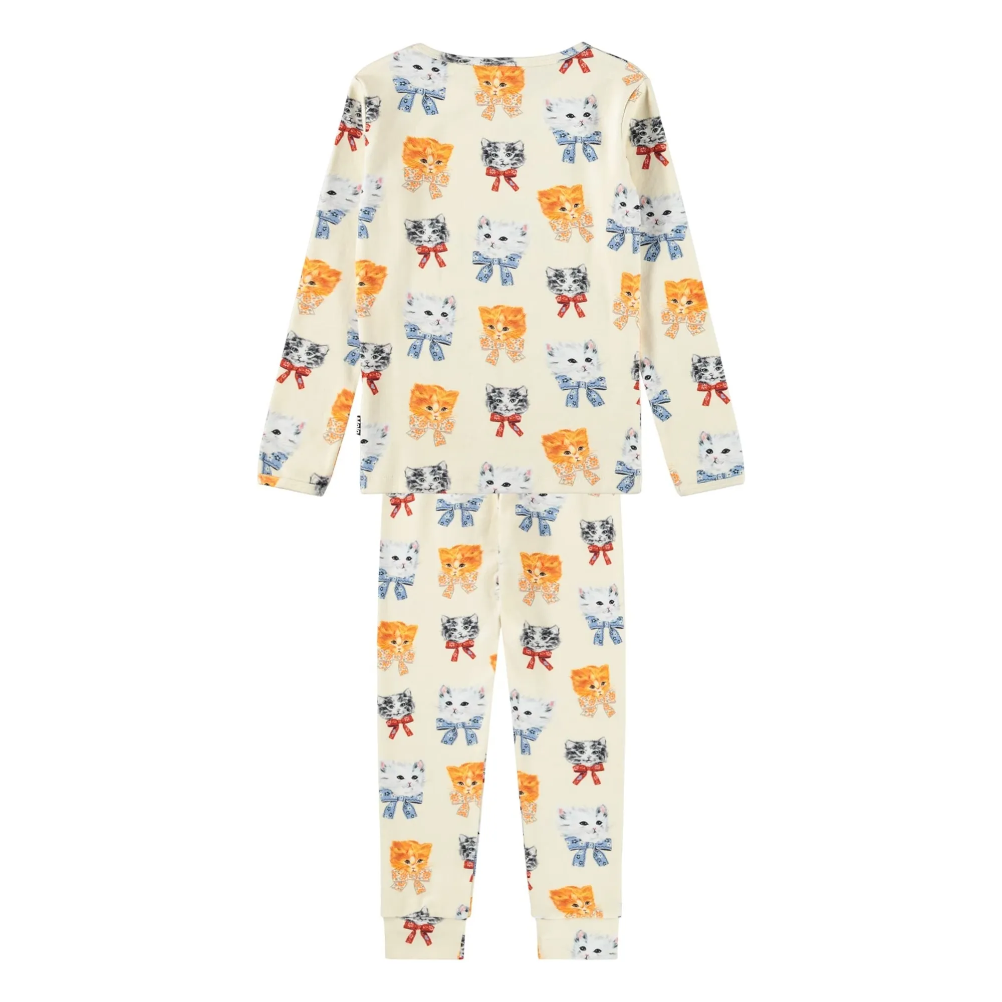 Pyjama Lue Chats Coton Bio | Blanc - Ivoire- Image produit n°3