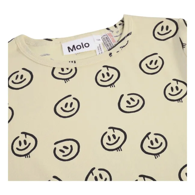 Pijama de algodón orgánico Lue Smiley | Amarillo palo
