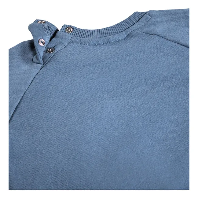 Pullover Disc Smiley Bio-Baumwolle | Hellblau