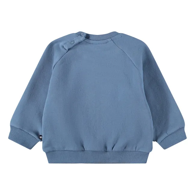 Pullover Disc Smiley Bio-Baumwolle | Hellblau