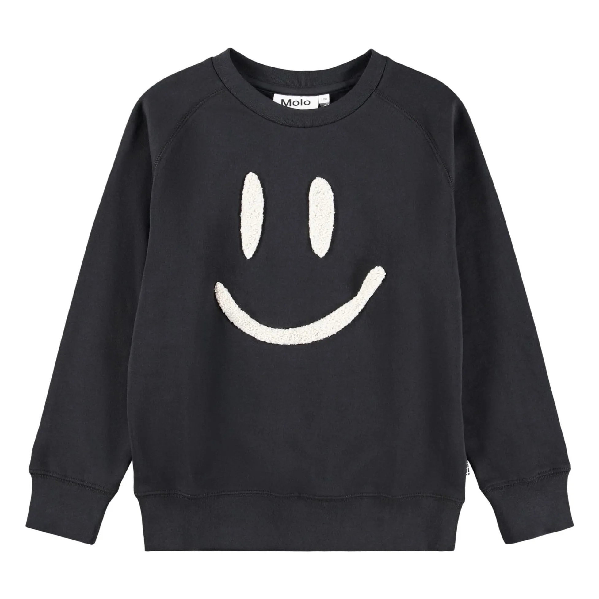 Molo Black Mike Smiley Organic Cotton Sweater