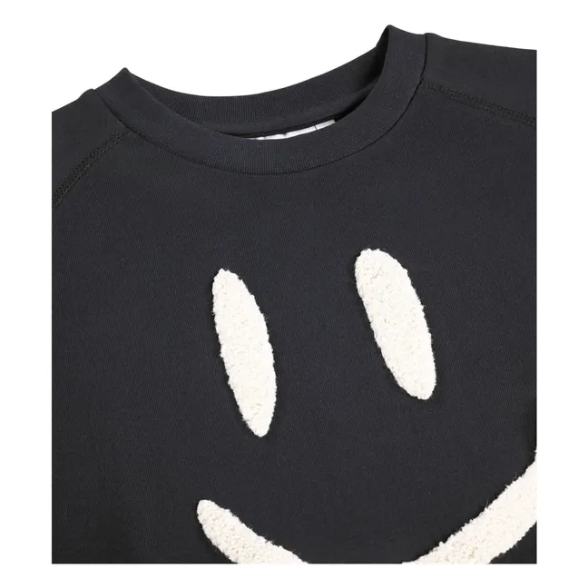 Mike Smiley organic cotton sweater | Black