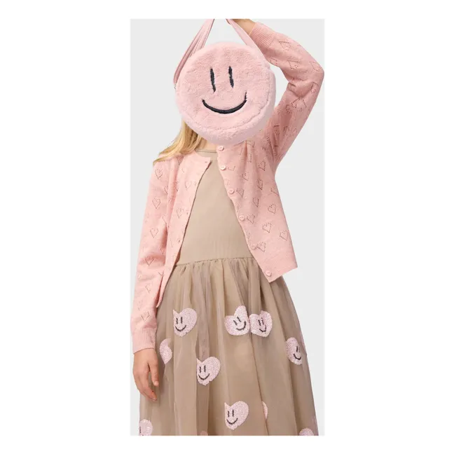Gilet Gillian Cœurs | Rose poudré