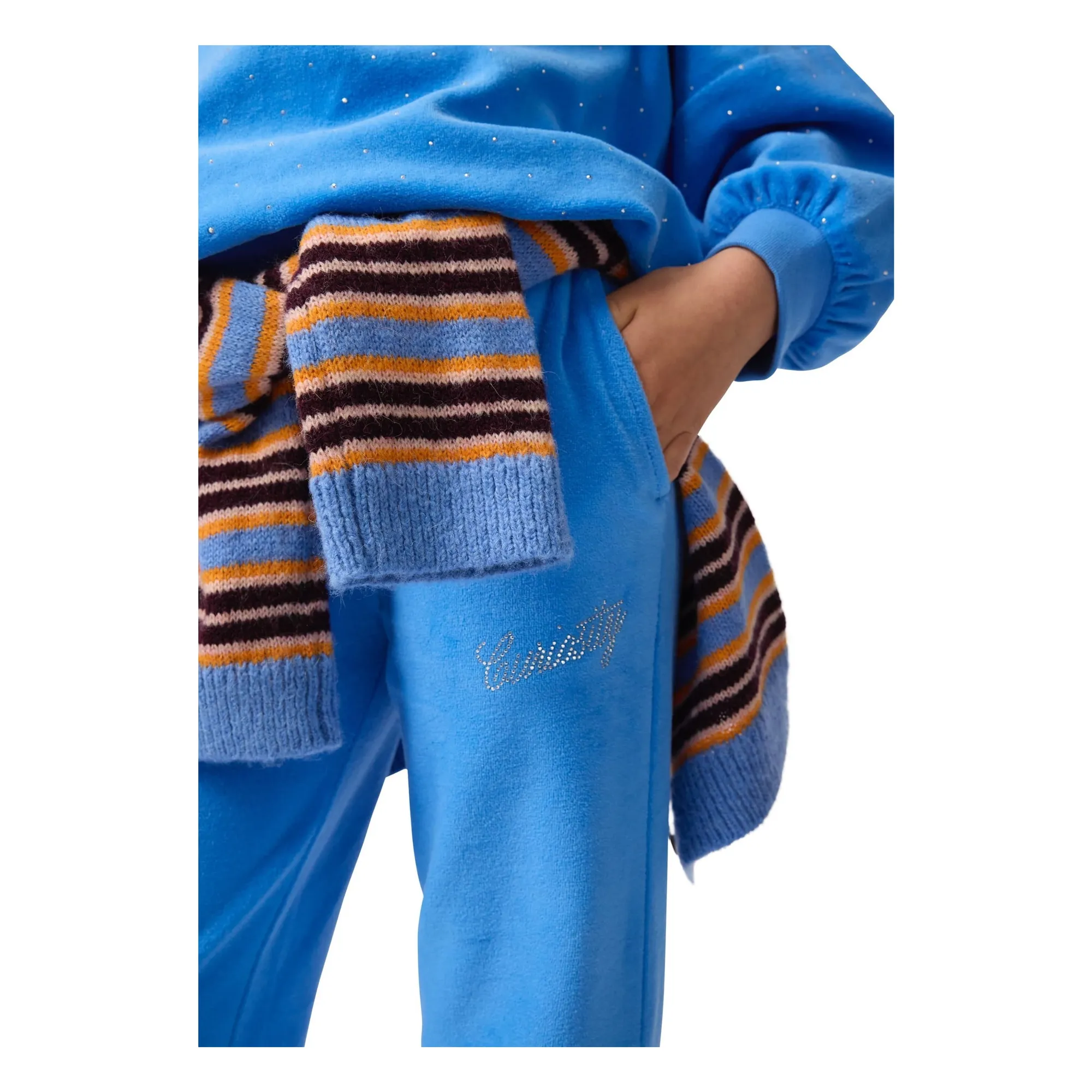 Gilet Geraldine Rayé | Bleu Clair- Image produit n°6