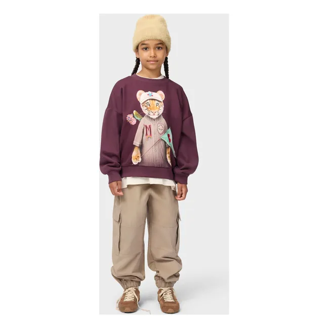 Pull Maxi Tigre Coton Bio | Bordeaux