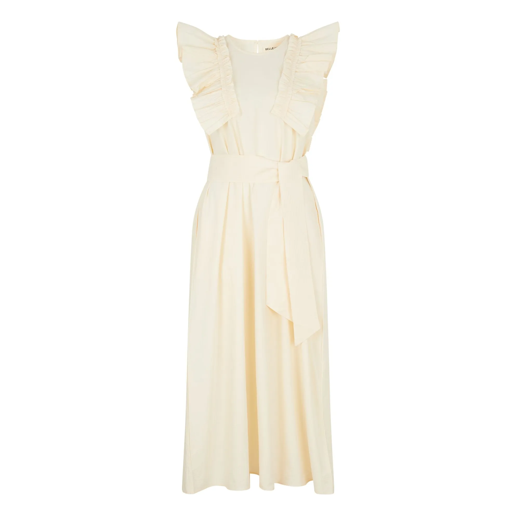 Bellepiece Ecru Gloria Cotton Poplin Dress