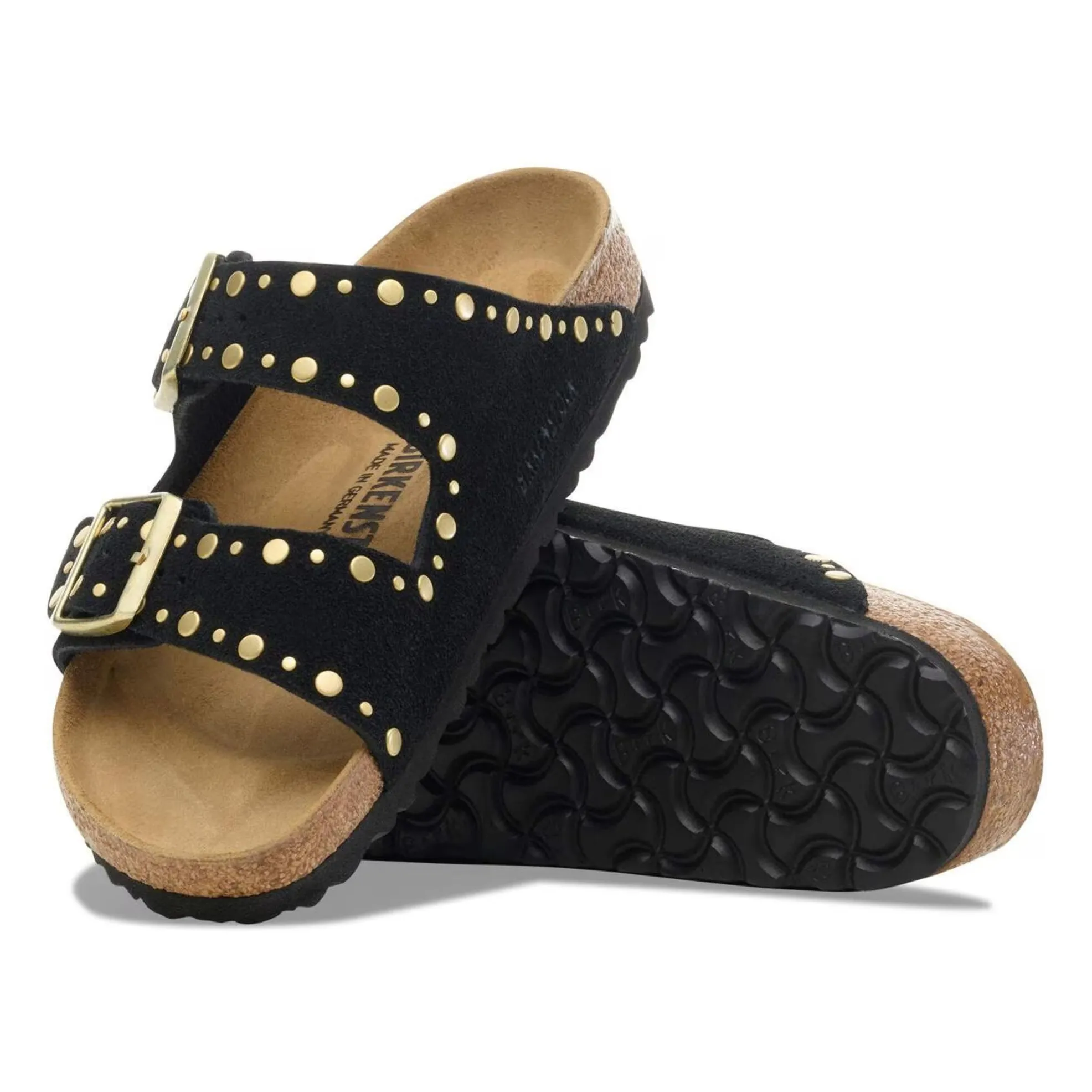 Sandales Arizona Rivet Suède | Noir- Image produit n°6