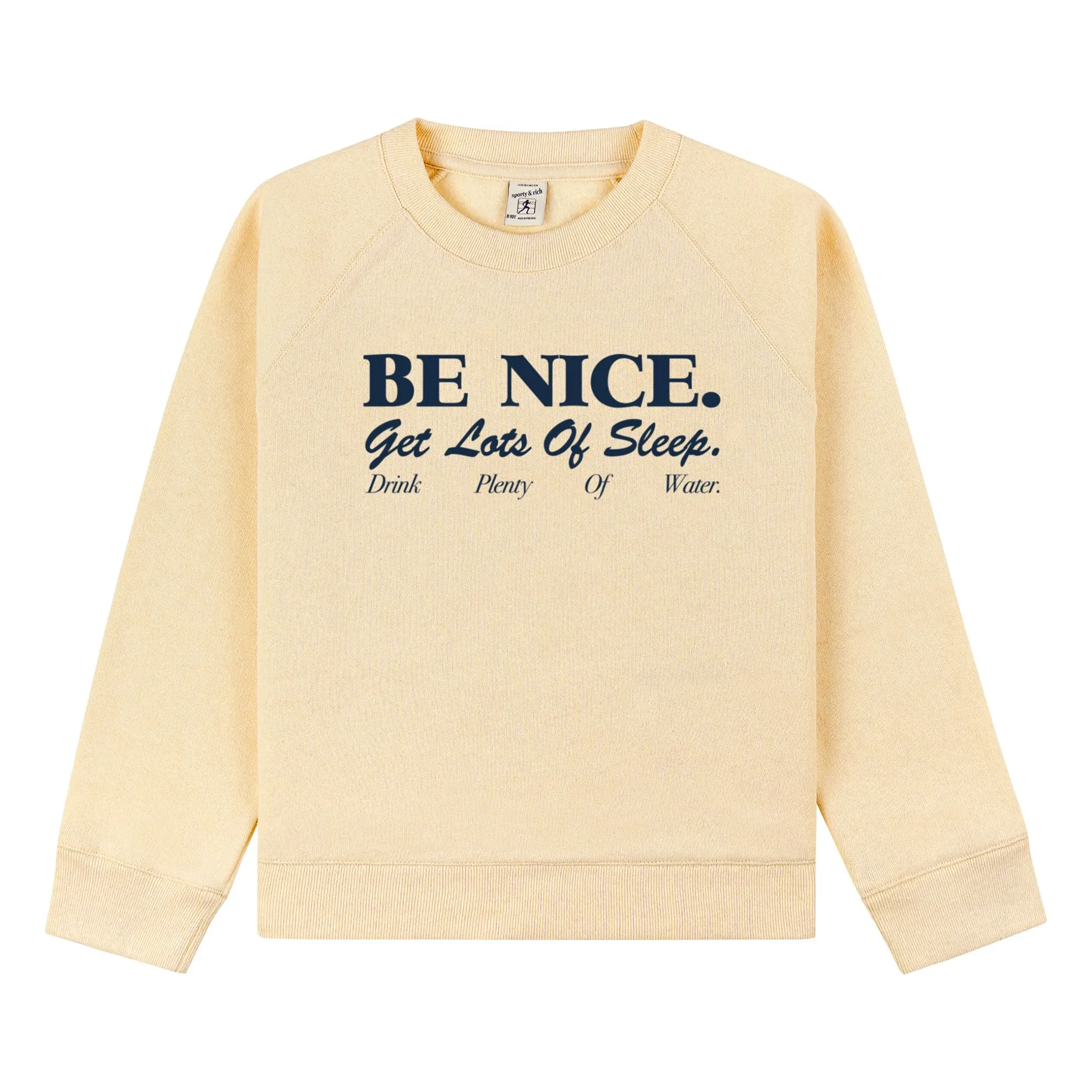 Sporty & Rich Pale Yellow Sweat Be Nice