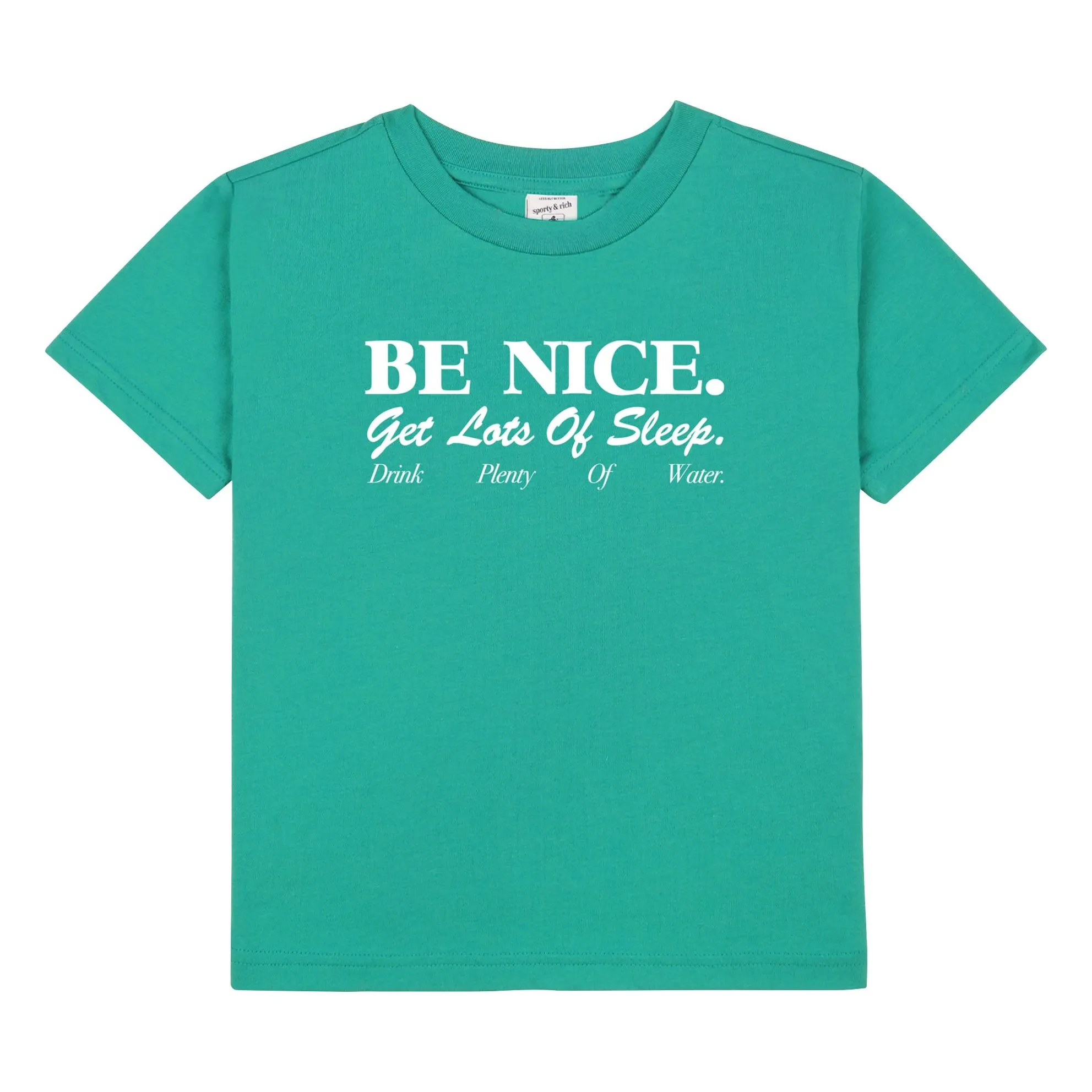 T-shirt Be Nice Coton Recyclé | Turquoise- Image produit n°0