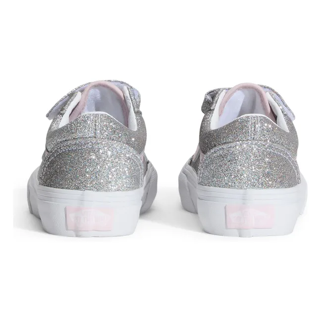 Baskets Scratchs Old Skool V Glitter  | Argenté