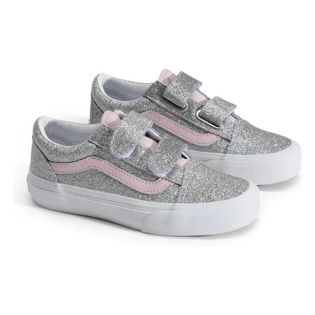 Baskets Scratchs Old Skool V Glitter  | Argenté